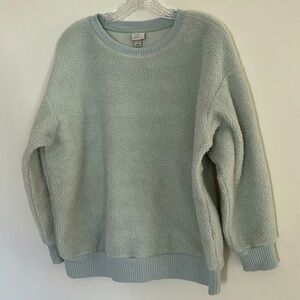 EUC A New Day Mint Fuzzy Sweatshirt